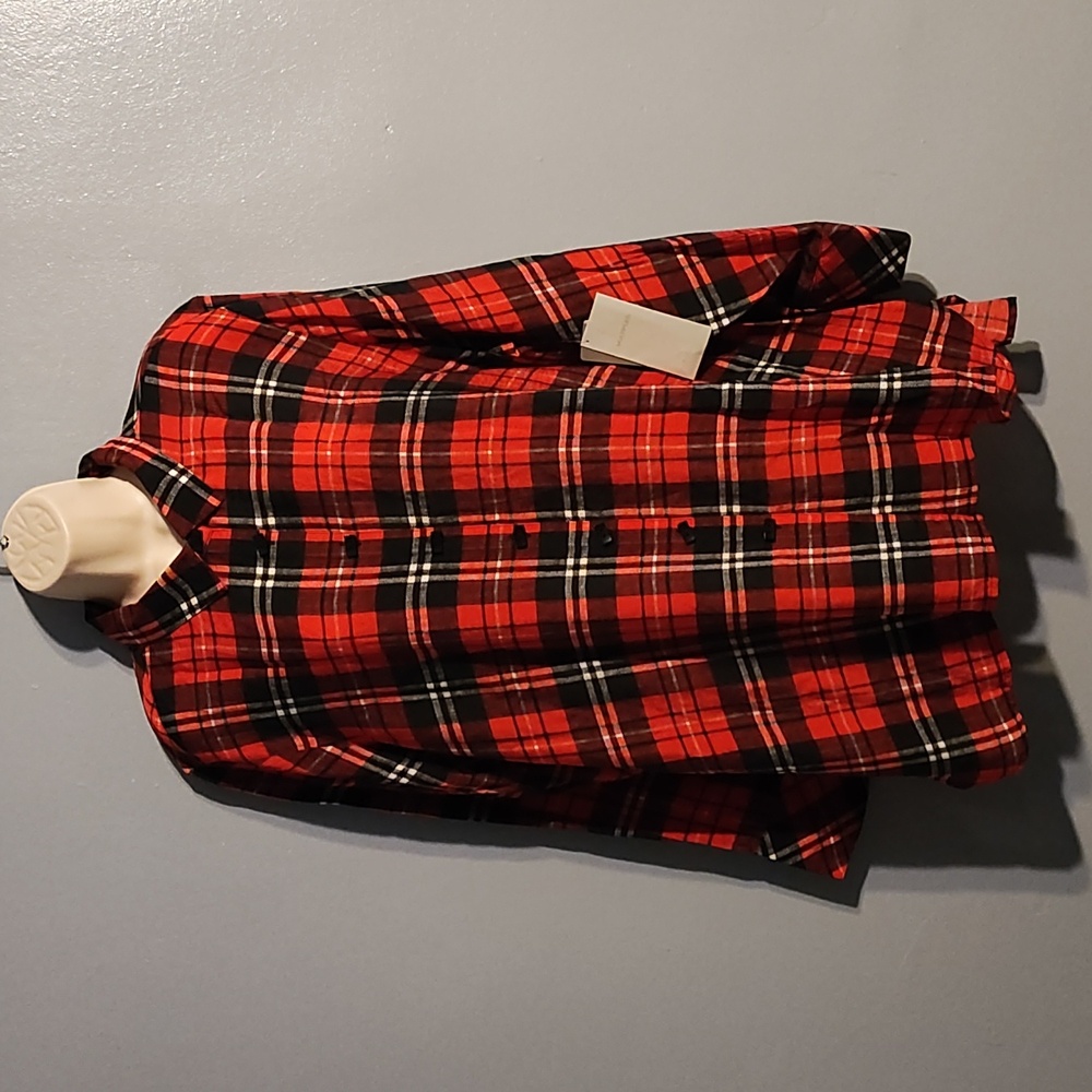 Multiples women's red, white & black gingham size 1XL top - Picture 9 of 17